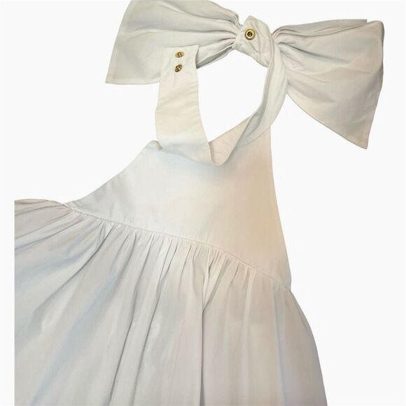 Caroline Constas White Bo Halter Mini Dress Women's Size M - Picture 16 of 16